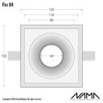 FOS04 Trimless Verdiepte Inbouwspot Vierkant - Gips - GU1..., Ophalen of Verzenden, Nieuw