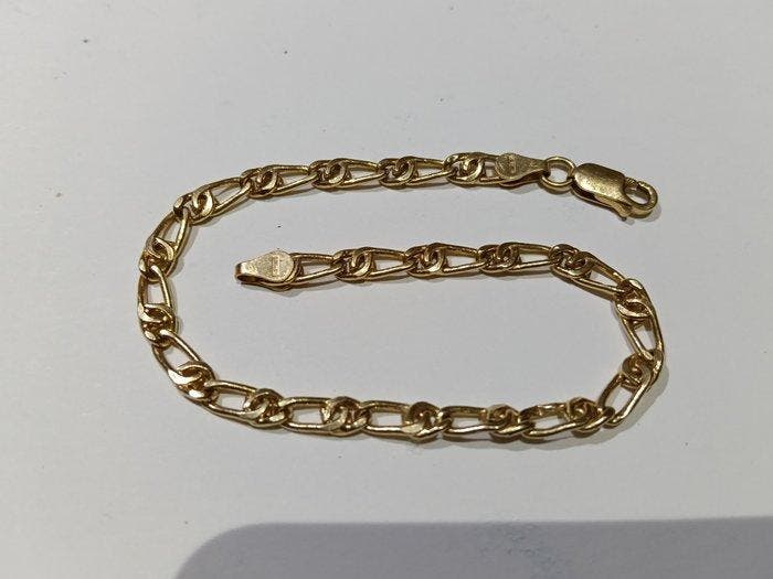 Armband - 18 karaat Geel goud - 18k gouden schakelarmband, Sieraden, Tassen en Uiterlijk, Armbanden