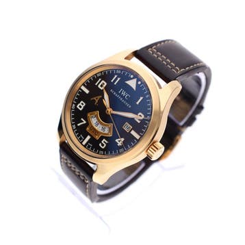 IWC Pilots Watch UTC Antoine de Saint Exupéry IW3261-03;.., Overige merken, Ophalen of Verzenden, Goud, Leer