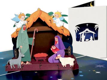 Kerstkaart Kerststal Josef Maria Jezus pop-up kaart, Verzenden, Nieuw