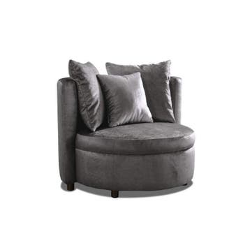 Fauteuil Lellens - fauteuils - Grijs, Nieuw, Grijs, Stof