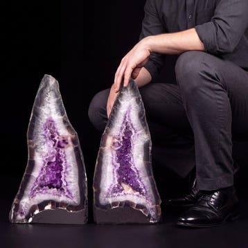 Vivid Amethyst - 44x20x15 cm - Gepaarte paren - Geode- 32.1