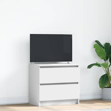 vidaXL Tv-meubel 60x35x54 cm bewerkt hout wit, Verzenden, Nieuw, Overige houtsoorten