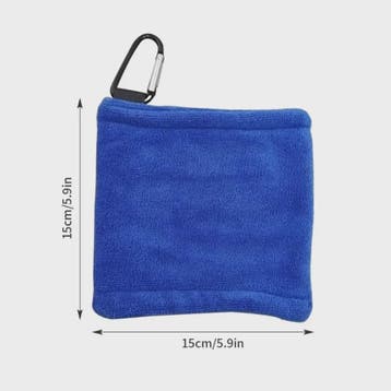 Golf Handdoek 14x14cm met Karabijnhaak - Hoge Waterabsorptie, Sport en Fitness, Verzenden, Nieuw