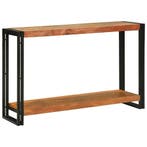 vidaXL Wandtafel met plank Bruin 120 x 33 x 75 cm Massief, Verzenden, Nieuw, Overige houtsoorten, 75 cm of meer