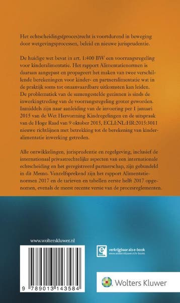 Memo Echtscheiding en alimentatie 2017 9789013143584, Boeken, Verzenden, Zo goed als nieuw, A.R. van Maas de Bie