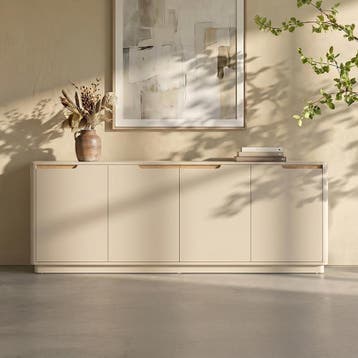*WOONWINKEL* Mat Dressoir Grijsbeige 200 Cm, Verzenden, Nieuw