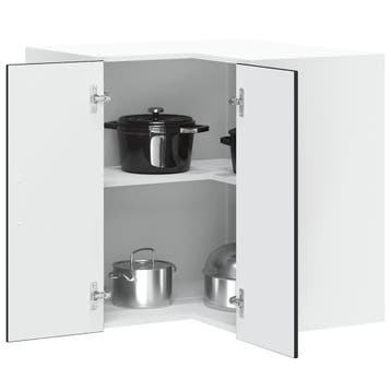 vidaXL Keuken hoekkast Porto bewerkt hout zwart, Verzenden, Nieuw, Zwart