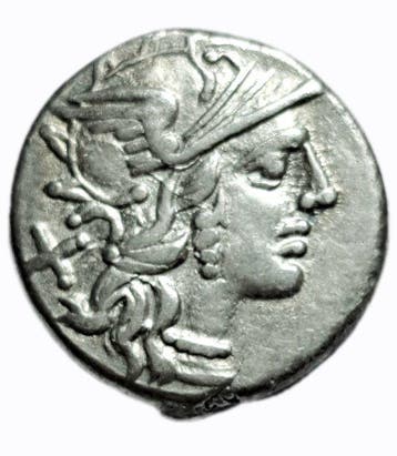 Romeinse Republiek. C. Renius. 138 v.Chr.. Denarius Roma, Postzegels en Munten