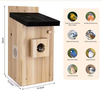 Vogelhuis met Camera en Nachtzicht – Houten Nestkast