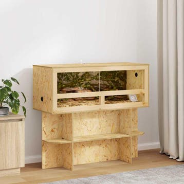 vidaXL Terrarium Bruin 100 x 40 x 40 cm OSB, Verzenden, Nieuw