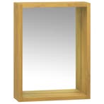 vidaXL Spiegelkast 30x10x40 cm massief teakhout, Huis en Inrichting, Verzenden, Nieuw