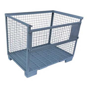Gitterbox GB016 met stalen bodem & 1 klep nieuw 1240x835x970