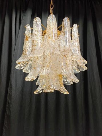 Kroonluchter - iriserend - Muranoglas - 5 lampen