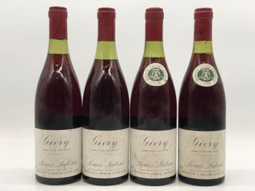 4 x 75cl Givry Louis Latour 1978 (Bourgogne, rood), Ophalen of Verzenden, Nieuw, Frankrijk, Rode wijn