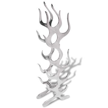 VidaXL wijnrek, zilver vlammotief, B x D x H 31 x 13 x 94 cm, Ophalen, Nieuw