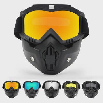 Motorcross Bril met Afneembaar Ademend Masker - Stof- en Imp, Verzenden, Nieuw