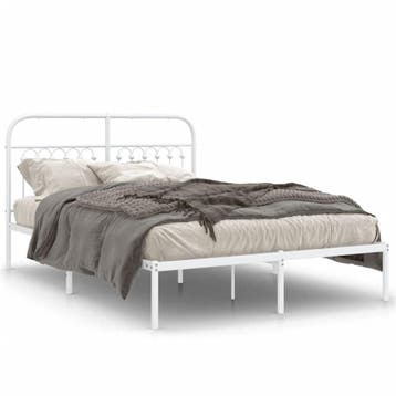 Logeerbed Metaal 140x200 | 46% Korting, Huis en Inrichting, Tweepersoons, Zo goed als nieuw, 200 cm, Metaal