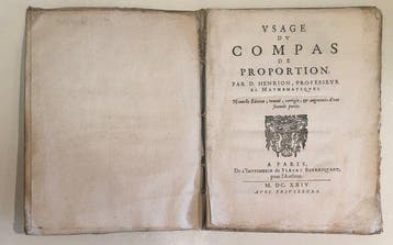 HENRION, Denis - Usage du compas de Proportion. Nouvelle