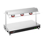 GGM Gastro | Warmhoudplaat RVS - 1,5 kW - GN 1/1 - met 3 |, Verzenden, Nieuw in verpakking, Overige typen