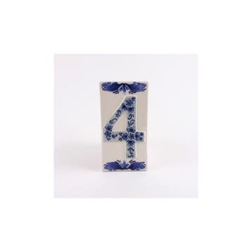 Huisnummer 4 Delfts Blauw Keramiek, Ophalen of Verzenden, Nieuw