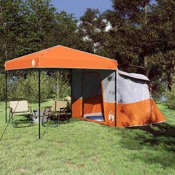 vidaXL Camping Tent Set met dak 2 pcs Oranje Taffeta en Stof, Verzenden, Nieuw, Tot en met 2