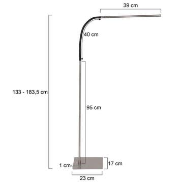 Mexlite vloerlamp Serpent 3115ST Buitenbeentje, Ophalen, Overige materialen, 100 tot 150 cm, Zo goed als nieuw