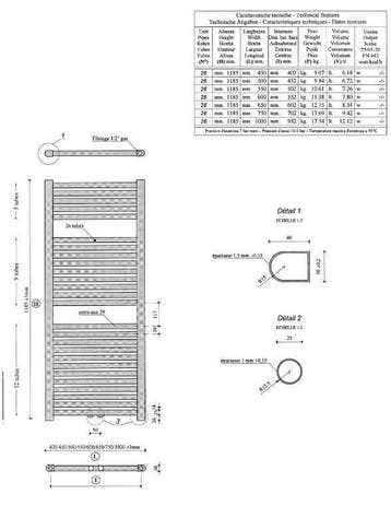 Wiesbaden Elara sierradiator chroom 1185x600 m/o aansl., Doe-het-zelf en Verbouw, Verwarming en Radiatoren, Ophalen of Verzenden