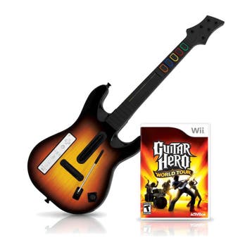 Guitar Hero World Tour + Gitaar set voor Nintendo Wii, Verzenden, Zo goed als nieuw