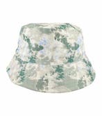 Bucket Hat Hoedje – Tie-Dye Patroon – One Size – Grijs Wit, Nieuw