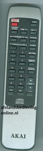 Afstandsbediening Akai aprtc100u, Audio, Tv en Foto, Afstandsbedieningen, Origineel, Nieuw, Ophalen of Verzenden