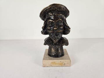 Beeld, Buste van Godfried van Bouillon - 18.2 cm -