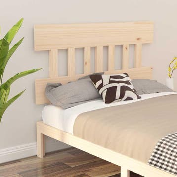vidaXL Hoofdbord 143,5x3x81 cm massief grenenhout, Verzenden, Nieuw, Bruin, Hout