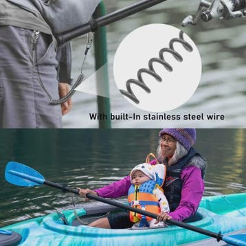 2 Meter Visco Lanyard met Hengelband - Intrekbaar Anti-Verli, Verzenden, Nieuw