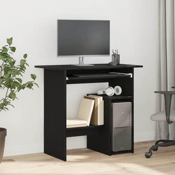 vidaXL Bureau 80x45x74 cm spaanplaat zwart eikenkleurig, Verzenden, Nieuw