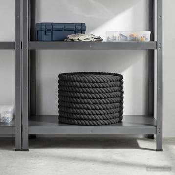 vidaXL Katoenen Touw 20 mm 100 m Zwart 100% Katoen, Verzenden, Nieuw