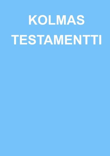 Kolmas Testamentti | Anna Maria Hosta | Nieuw, Ophalen of Verzenden, Nieuw, Anna Maria Hosta