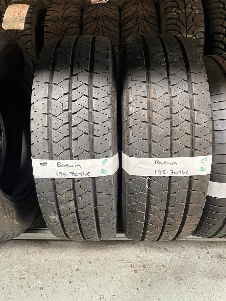 195-70-14C Barum Zomerbanden 8mm BUSBANDEN 195 70 14 C, Auto-onderdelen, Banden en Velgen, 14 inch, Zomerbanden, 195 mm, Bestelwagen