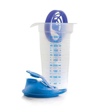 Tupperware Shaker 500 ml BlauwTransparant, Huis en Inrichting, Ophalen of Verzenden, Nieuw