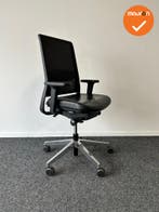 Gispen Zinn bureaustoel - 4D Armleggers - Zwart Leer, Werkplek, Ophalen of Verzenden, Gebruikt, Stoel