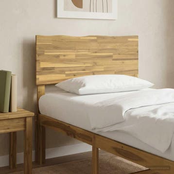 vidaXL Live Edge Hoofdbord ROSTOCK Witgewassen 80 cm, Verzenden, Nieuw, Wit, Hout