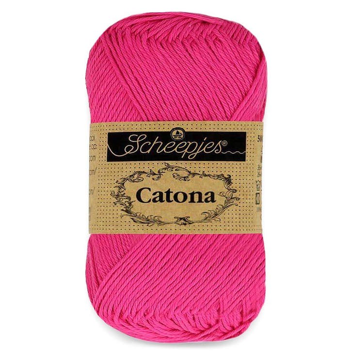 Scheepjes Catona 50 gram - 604 neon roze - Katoen Garen, Hobby en Vrije tijd, Breien en Haken, Ophalen of Verzenden