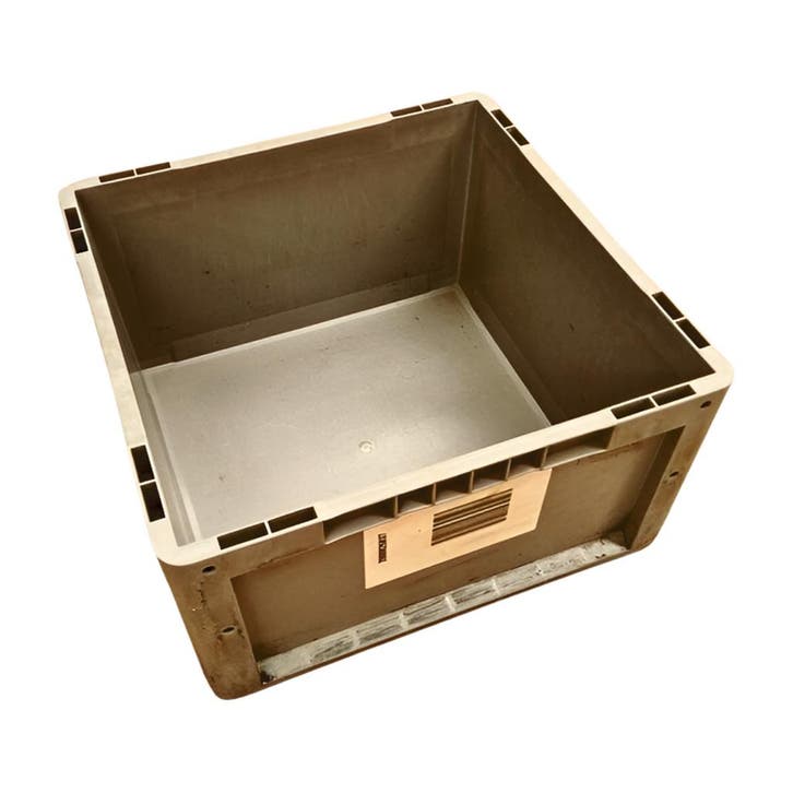 Stapelbak, 400x400x220 mm, grijs kunststof, gebruikt, Doe-het-zelf en Verbouw, Kratten en Dozen, 50 tot 75 cm, Gebruikt, Bak of Kist