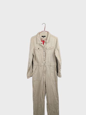 MISSGUIDED Tuinbroek Dames maat L Beige Vintage, Beige, Maat 42/44 (L), Ophalen of Verzenden, Zo goed als nieuw