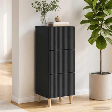 vidaXL Ladenkast Zwart 33 x 34,5 x 90 cm Bewerkt hout, Verzenden, Nieuw