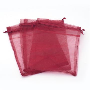 50 x Organza zakjes 13 x 18cm Bordeaux Rood, Ophalen of Verzenden, Nieuw