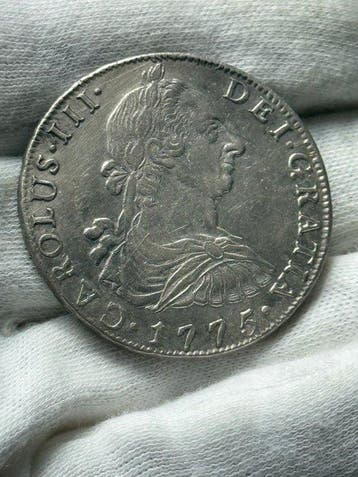 Spanje. Carlos III. 8 Reales 1775 Potosí JR - Parte del