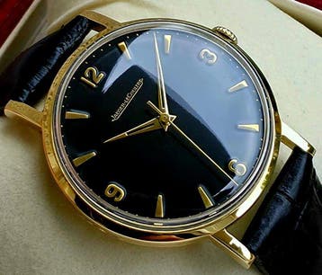 Jaeger-LeCoultre - Jumbo - 14K Gold - Black Gilt Dial - Cal., Sieraden, Tassen en Uiterlijk, Nieuw