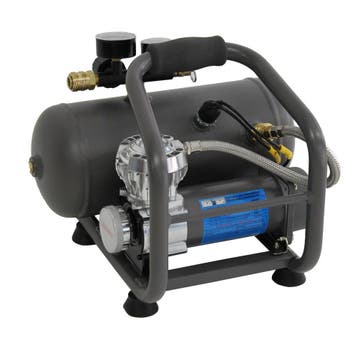 Draagbare luchtcompressor met tank 12V, Ophalen
