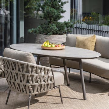 Salute low dining tafel ovaal 220x105xH69 cm keramiek terre, Ophalen of Verzenden, Nieuw